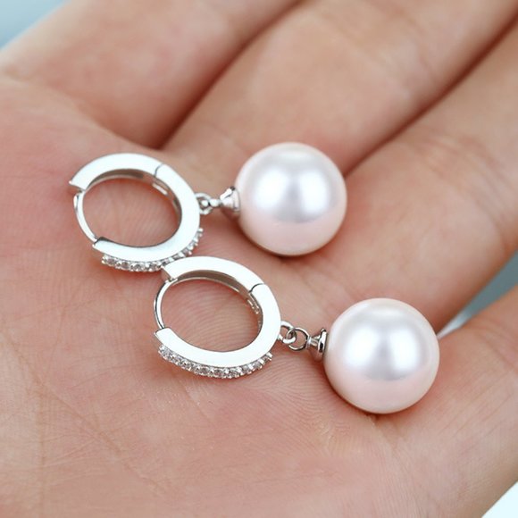Sterling Silver Pearl Earrings For Women - Picture 3 of 7